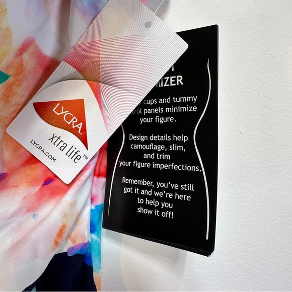 Maxine of Hollywood | Floral One Piece Swimsuit |Tummy Control Shirred Front - Picture 6 of 7